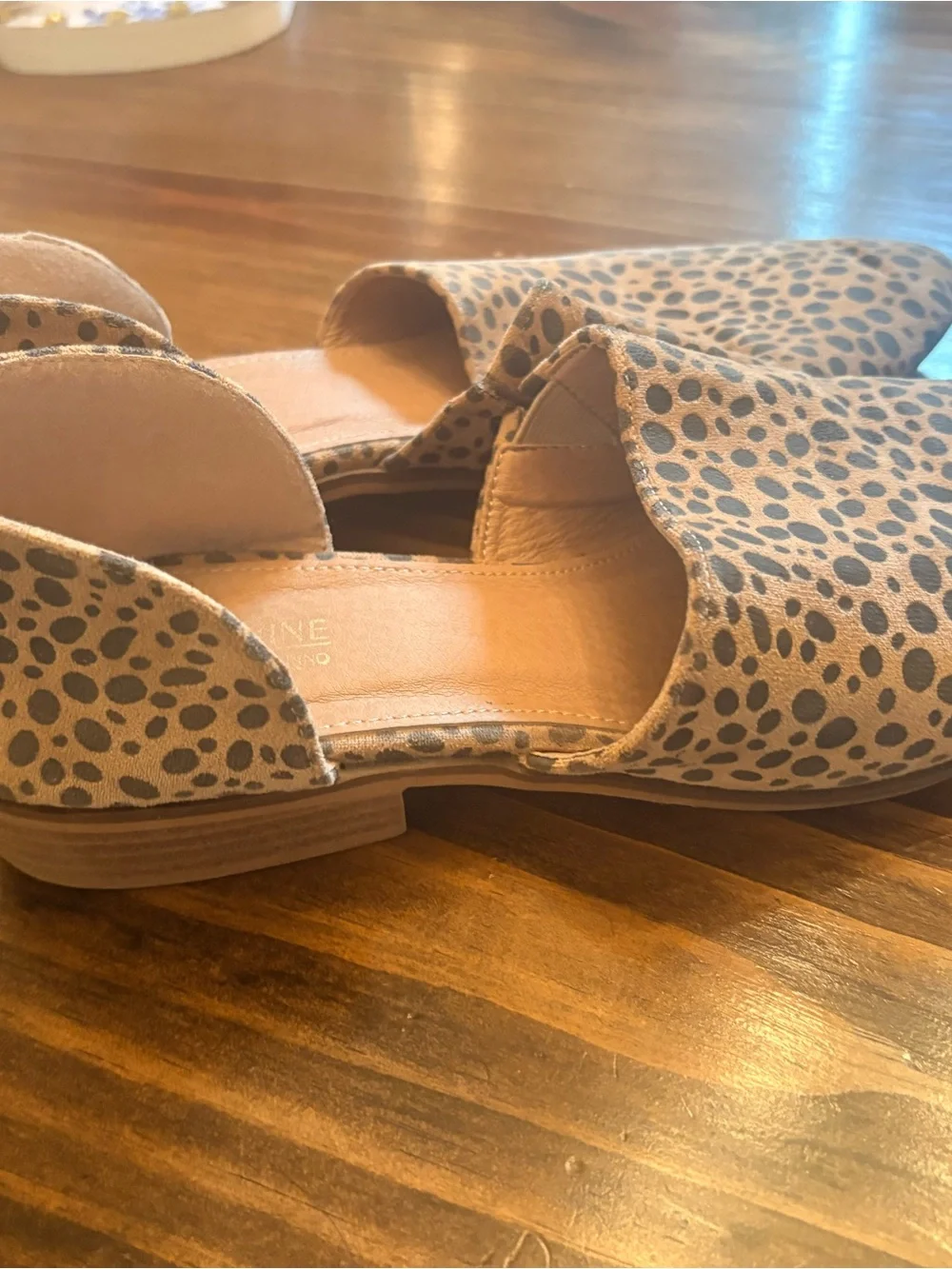 Catherines Tan Leopard-Print D'Orsay Flats